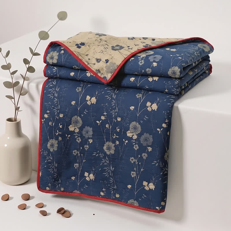 Ownkoti Reversible Blue Floral Cottage Quilt - image 3
