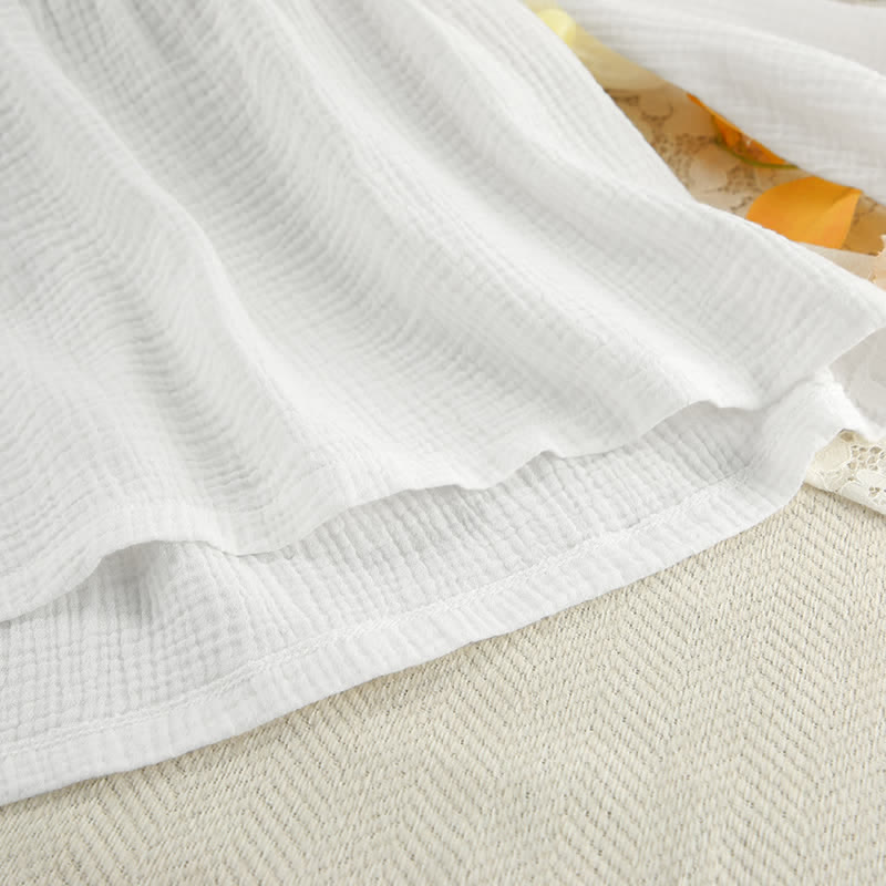 Ownkoti Solid White Cotton Gauze Loungewear Set - image 7