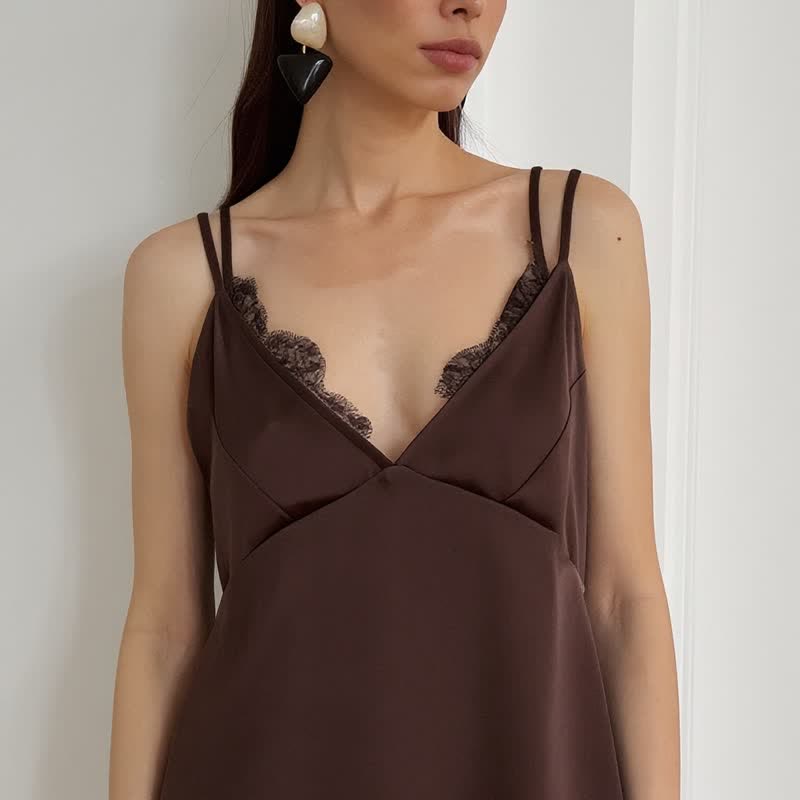 Ownkoti Elegant Lace Trim Cami Lounge Set - image 11