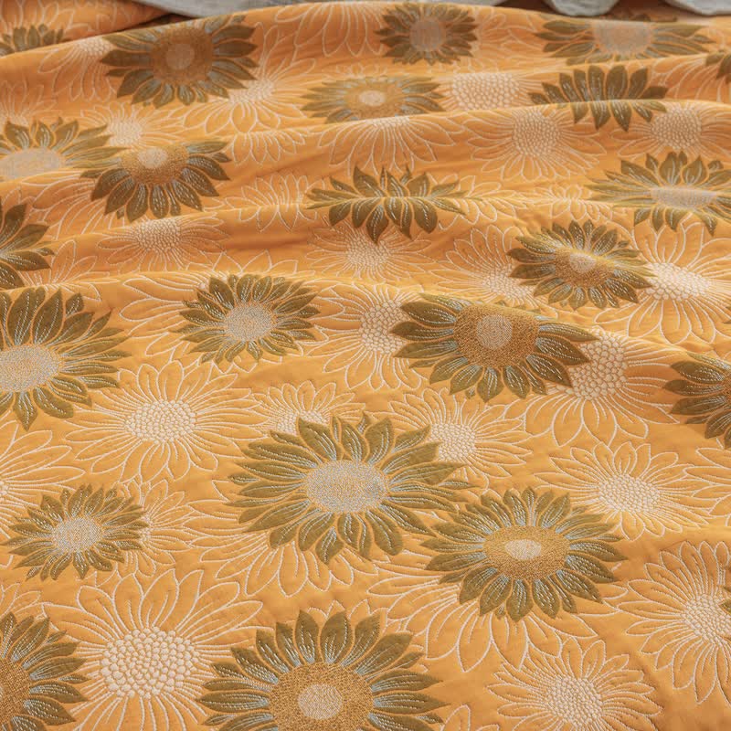 Ownkoti Retro Sunflower Cotton Gauze Blanket - image 5