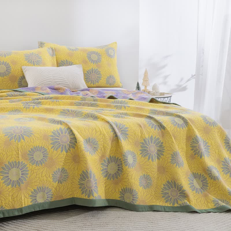 Ownkoti Retro Sunflower Cotton Gauze Blanket - image 11