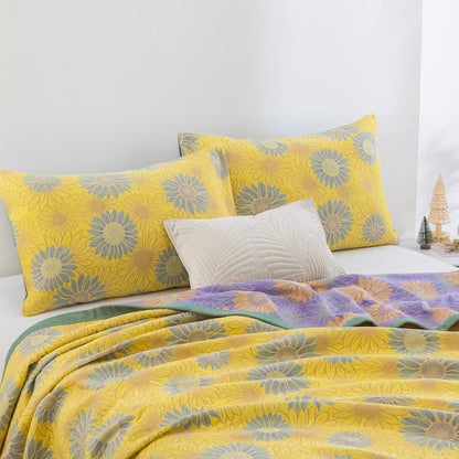 Ownkoti Retro Sunflower Cotton Gauze Blanket - image 12