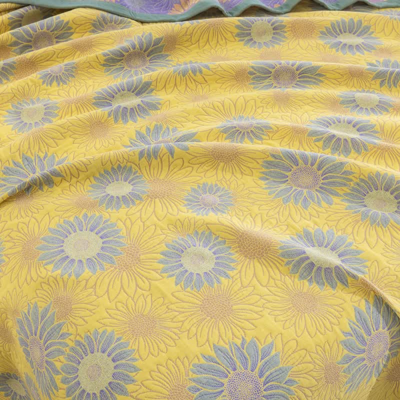 Ownkoti Retro Sunflower Cotton Gauze Blanket - image 15