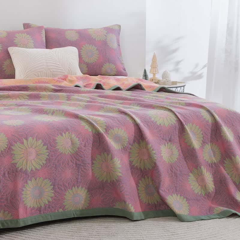 Ownkoti Retro Sunflower Cotton Gauze Blanket - image 21