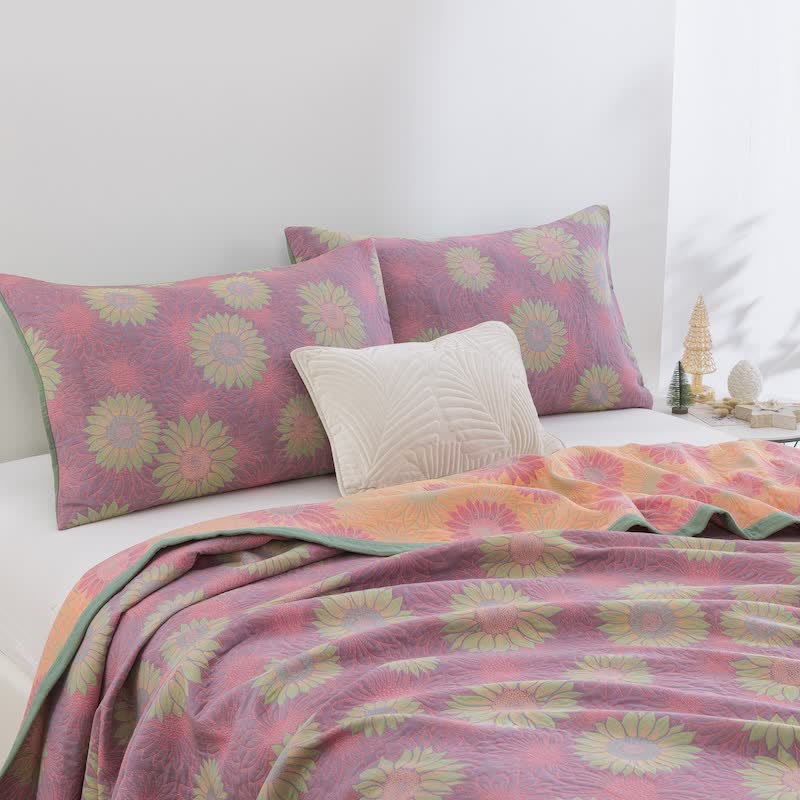 Ownkoti Retro Sunflower Cotton Gauze Blanket - image 22