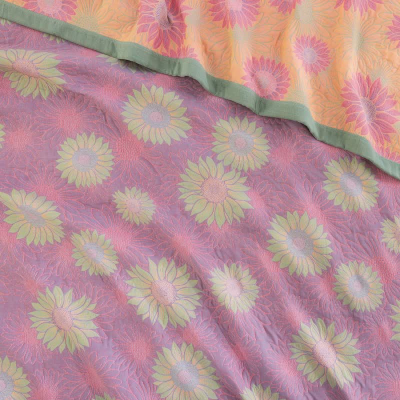 Ownkoti Retro Sunflower Cotton Gauze Blanket - image 23