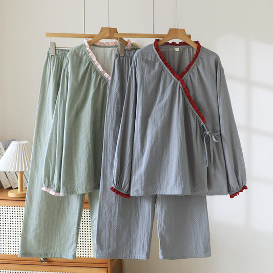 Ownkoti Sweet Side Tie Cotton Loungewear Set - image 0