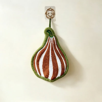 Ownkoti Pumpkin Shaped Quick Dry Hand Towel - White - 3PCS - image 5