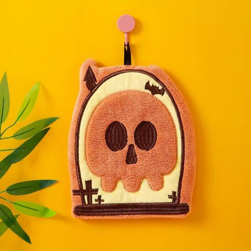 Ownkoti Halloween Element Fleece Hanging Hand Towel  - Skeleton - 4PCS - image 3