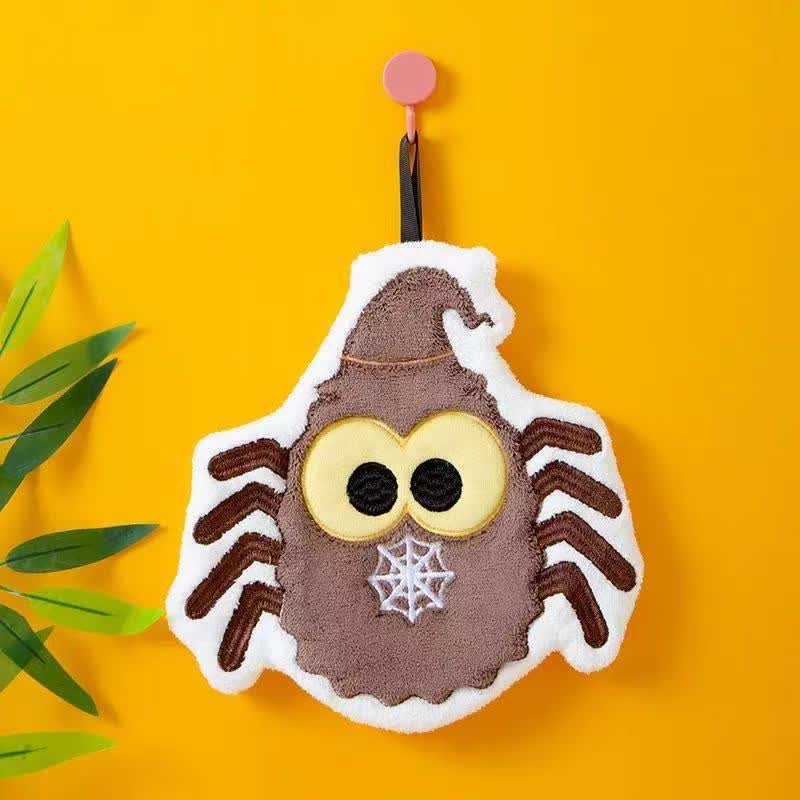 Ownkoti Halloween Element Fleece Hanging Hand Towel  - Spider - 4PCS - image 4