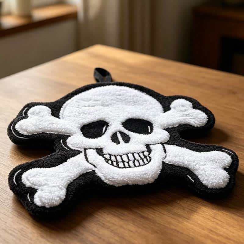 Ownkoti Gothic Skull Fleece Hanging Hand Towel  - image 2