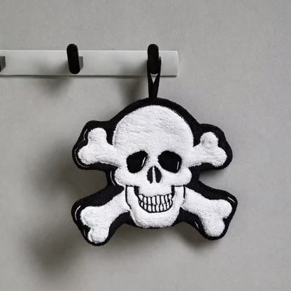 Ownkoti Gothic Skull Fleece Hanging Hand Towel  - Crossbones - 3PCS - image 1
