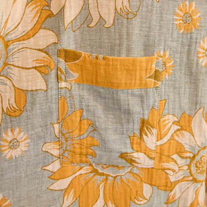 Ownkoti Vintage Sunflower Cotton Kimono Bathrobe - image 12