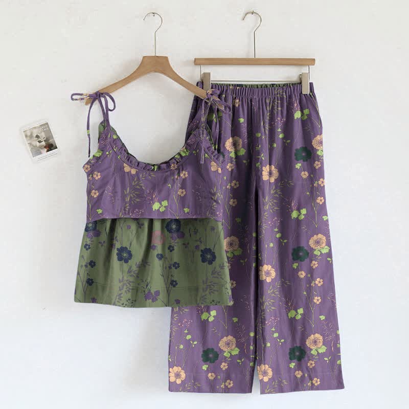 Ownkoti Vintage Floral Cami & Pants Pajama Set - image 4