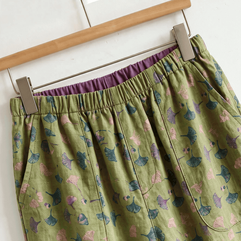 Ownkoti Ginkgo Biloba Leaf Cami Pajama Set - image 12