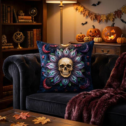 Ownkoti Gothic Celestial Skull Throw Pillow Cover - Cover + Insert - 2PCS - 18" x 18" - image 0