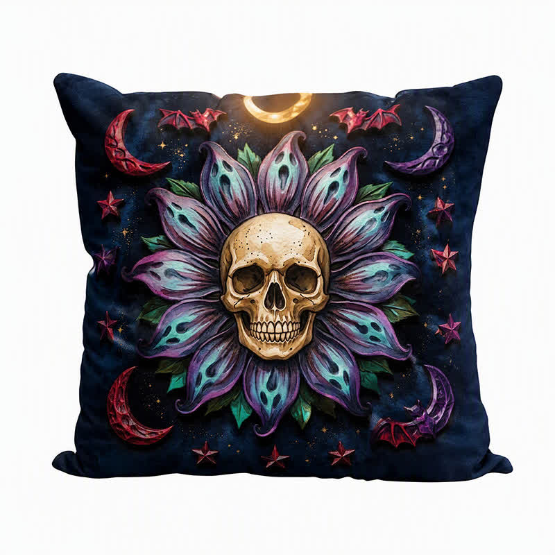 Ownkoti Gothic Celestial Skull Throw Pillow Cover - image 2