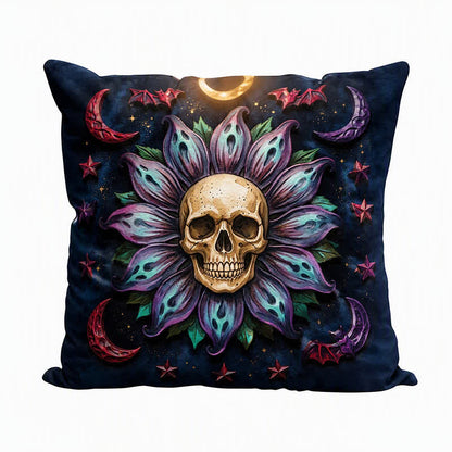 Ownkoti Gothic Celestial Skull Throw Pillow Cover - image 2