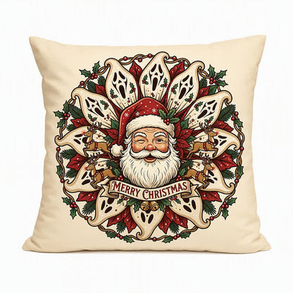Ownkoti Creepy Christmas Santa Plush Throw Pillow - image 2