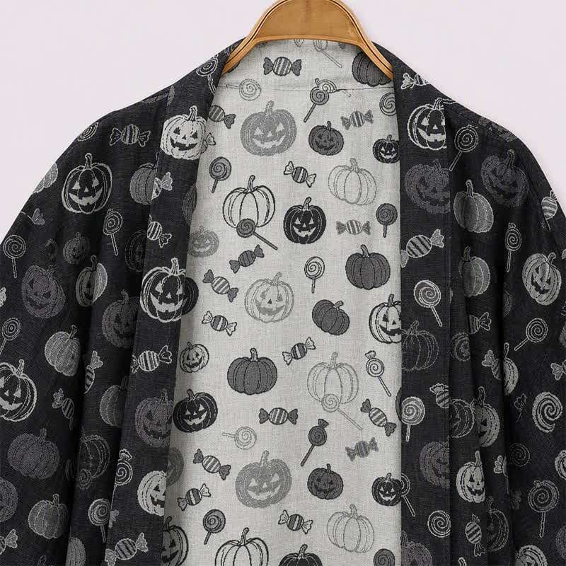 Ownkoti Halloween Pumpkin Candy Cotton Kimono Robe - image 3