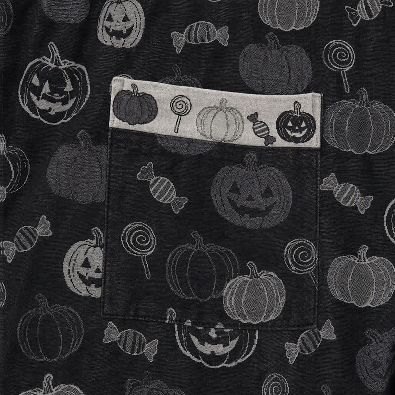 Ownkoti Halloween Pumpkin Candy Cotton Kimono Robe - image 4