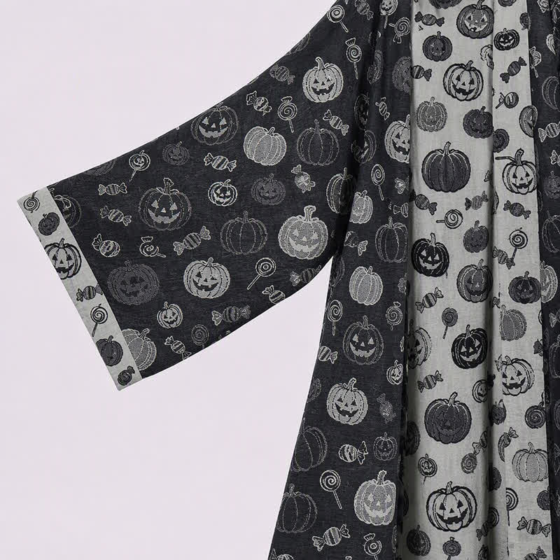 Ownkoti Halloween Pumpkin Candy Cotton Kimono Robe - image 2