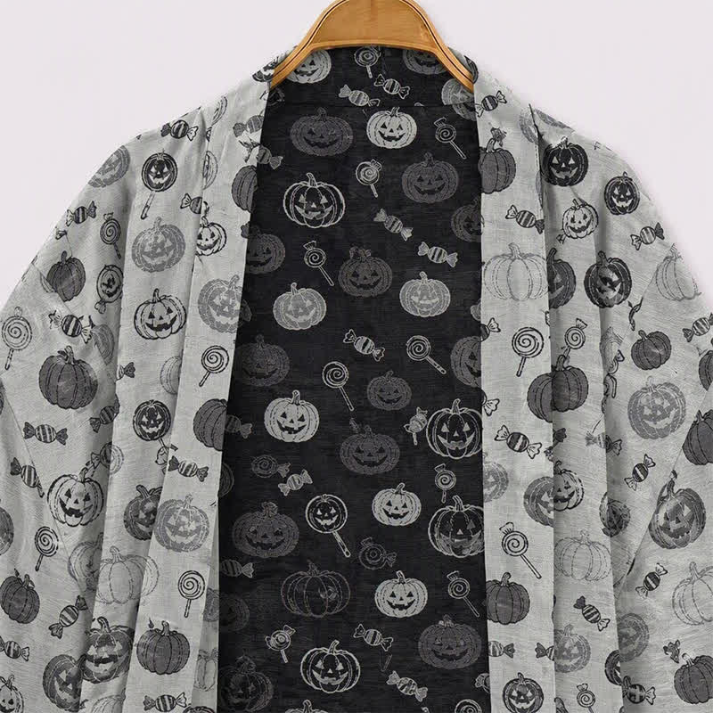 Ownkoti Halloween Pumpkin Candy Cotton Kimono Robe - image 8