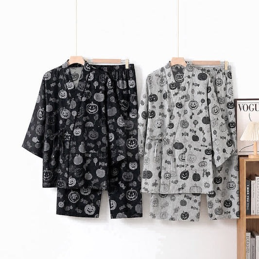 Ownkoti Pumpkin Candy Cotton Kimono Pajama Set - image 0