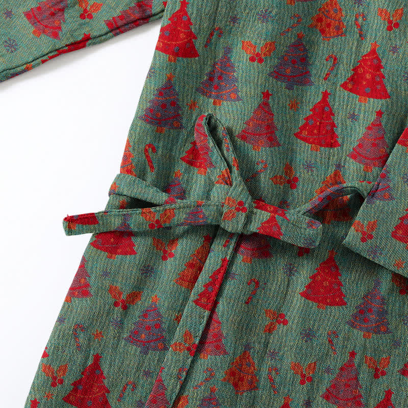Ownkoti Christmas Tree Cotton Kimono Loungewear Set - image 6