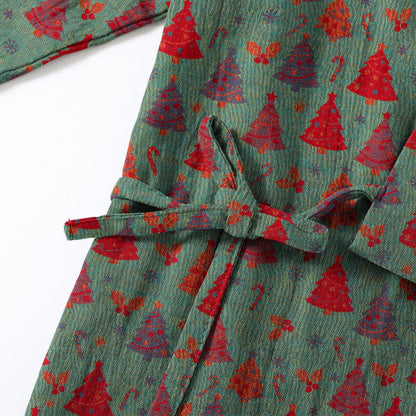 Ownkoti Christmas Tree Cotton Kimono Loungewear Set - image 6