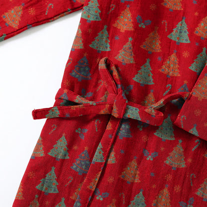 Ownkoti Christmas Tree Cotton Kimono Loungewear Set - image 13