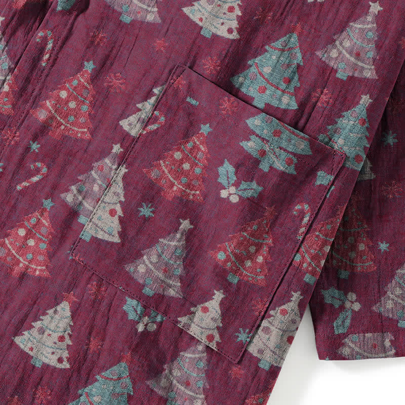 Ownkoti Christmas Tree Cotton Kimono Loungewear Set - image 22
