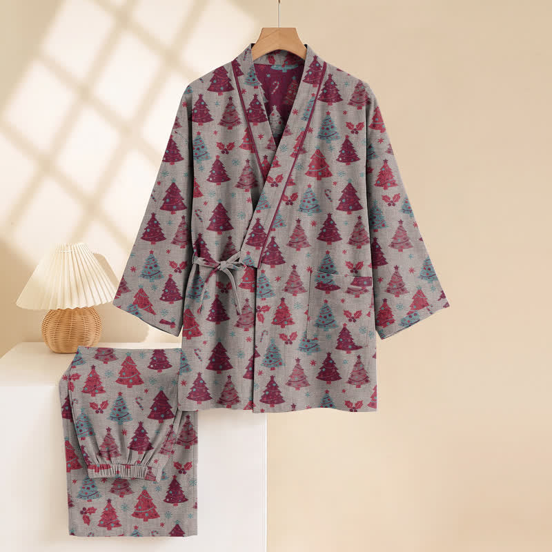 Ownkoti Christmas Tree Cotton Kimono Loungewear Set - image 28