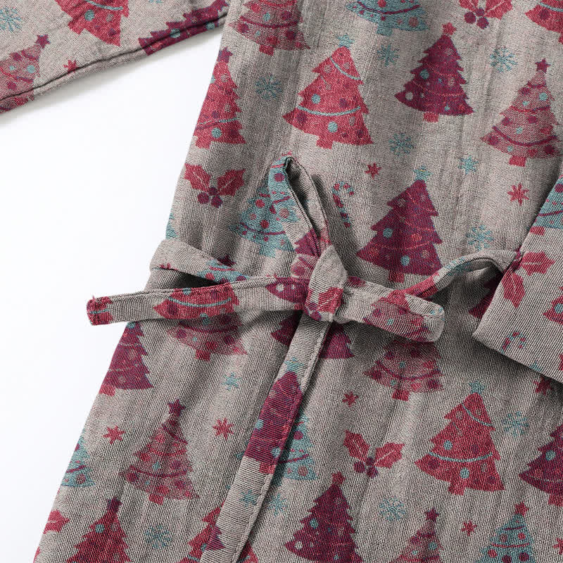Ownkoti Christmas Tree Cotton Kimono Loungewear Set - image 29