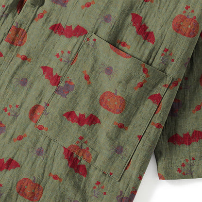 Ownkoti Halloween Pumpkin Bat Cotton Pajama Set - image 16