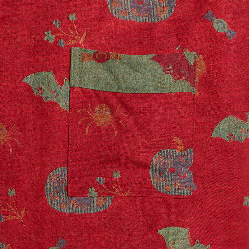 Ownkoti Halloween Pumpkin Cat Cotton Kimono Robe - image 5