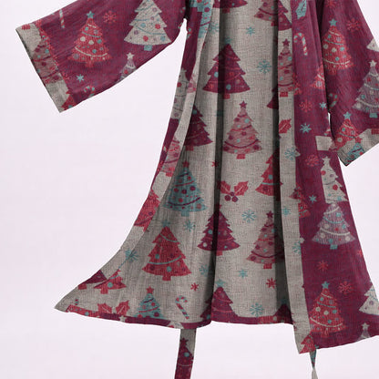 Ownkoti Christmas Tree Cotton Gauze Kimono Robe - image 16