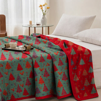 Ownkoti Festive Christmas Tree Cotton Gauze Blanket - image 8