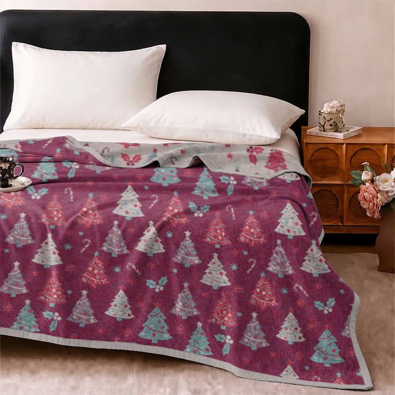 Ownkoti Festive Christmas Tree Cotton Gauze Blanket - image 15