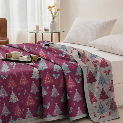 Ownkoti Festive Christmas Tree Cotton Gauze Blanket - image 14