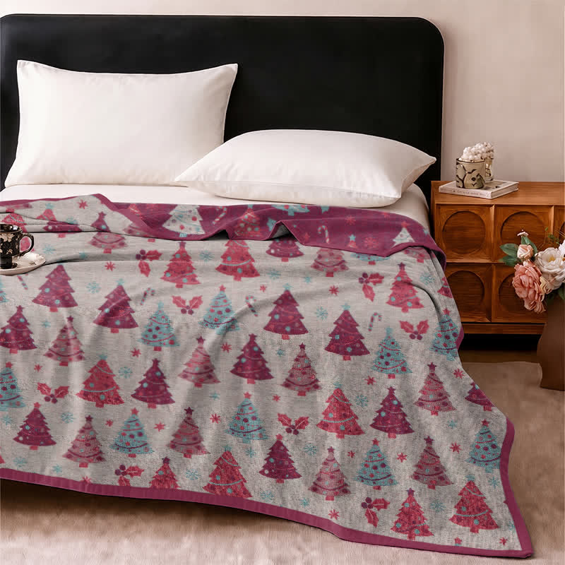 Ownkoti Festive Christmas Tree Cotton Gauze Blanket - image 21