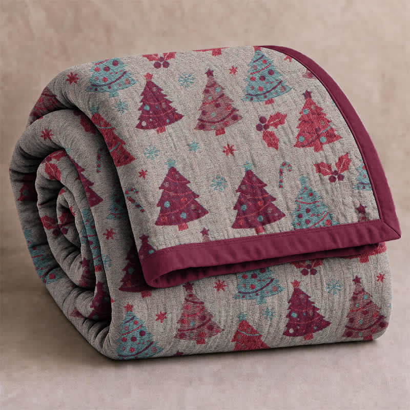 Ownkoti Festive Christmas Tree Cotton Gauze Blanket - image 19