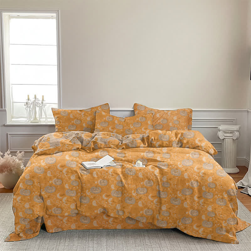 Ownkoti Halloween Pumpkin Moon Cotton Bedding Set - image 5