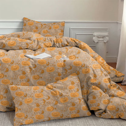 Ownkoti Halloween Pumpkin Moon Cotton Bedding Set - image 11