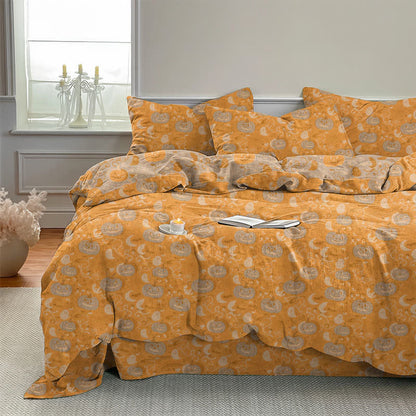 Ownkoti Halloween Pumpkin Moon Cotton Bedding Set - image 2