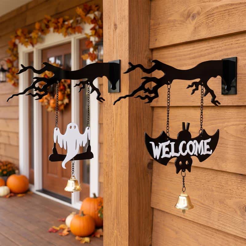 Ownkoti Halloween Spooky Tree Branch Hanging Ornament - Set 2 Patterns - 4PCS - 3"W x 20"L - image 0