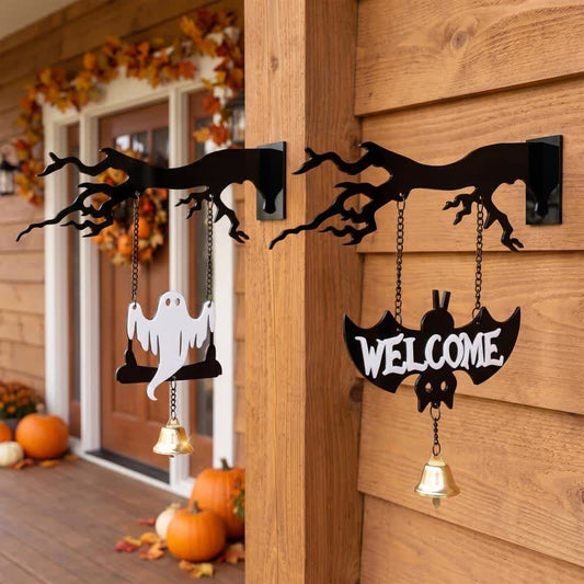 Ownkoti Halloween Spooky Tree Branch Hanging Ornament - Set 2 Patterns - 4PCS - 3"W x 20"L - image 0