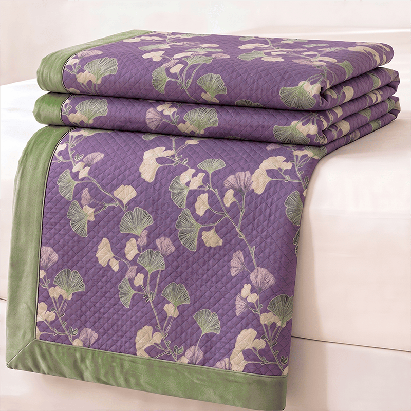 Ownkoti Artistic Ginkgo Leaf Cotton Gauze Blanket - image 2