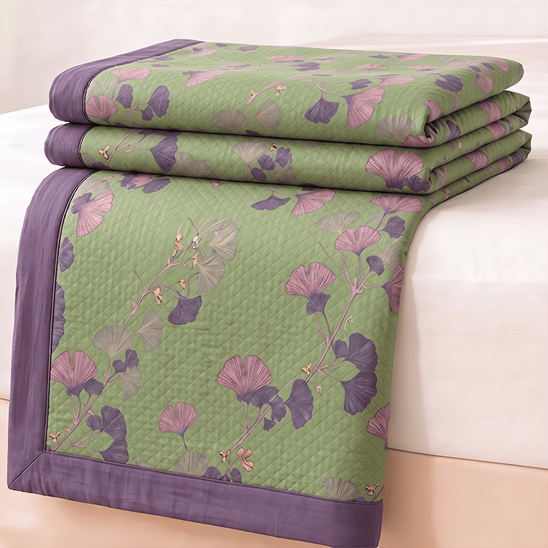 Ownkoti Artistic Ginkgo Leaf Cotton Gauze Blanket - image 13