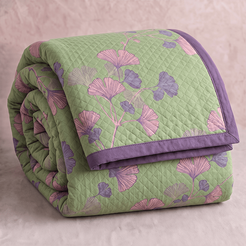 Ownkoti Artistic Ginkgo Leaf Cotton Gauze Blanket - image 12